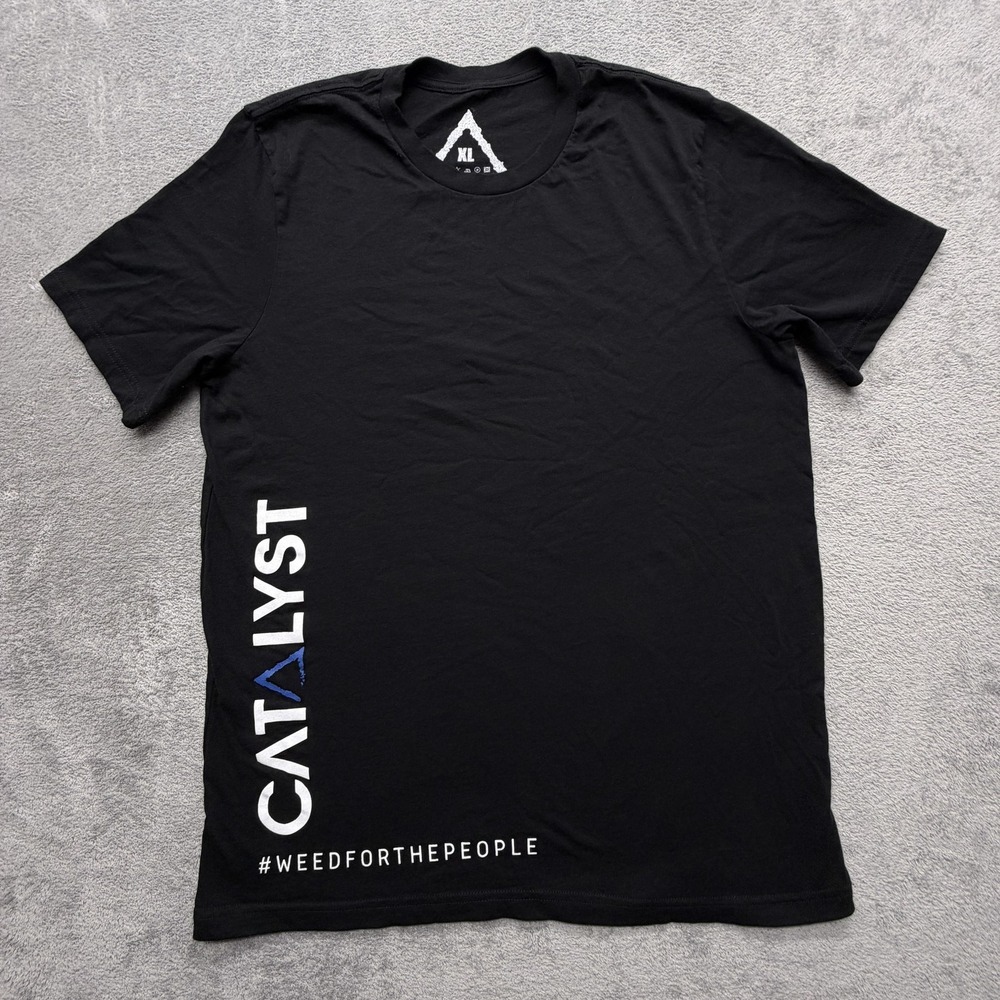 Catalyst Shirt Mens XL Black #WeedForThePeople Cannabis Graphic Tee T-Shirt